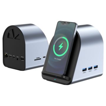 BYL-2211 10 in 1 USB-C Hub Adapter with Phone Charger Support - 1