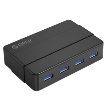 ORICO H4928-U3 4 Port USB 3.0 HUB with 12V Adapter (Black) - 1