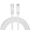 5m CAT6 Ultra-thin Flat Ethernet Cable, RJ45 Patch Lead White - 1