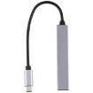 T-818 USB-C HUB Adapter: 4 x USB 3.0 Ports, Silver Grey - 4