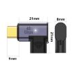 100W USB-C Magnetic Elbow Adapter Male to Female Charger - 2