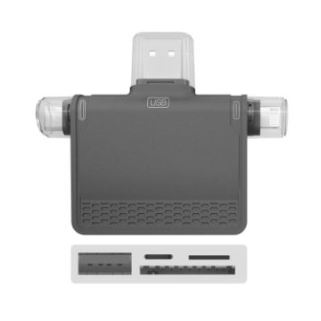 NK-939C 3 in 1 USB-C/Type-C + 8PIN Multifunction Dock (Grey) - 1