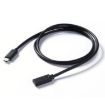 100W USB-C Female to Male 4K Video Data Extension Cable, 1m Black - 2