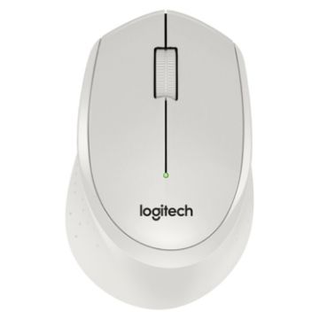 Logitech M330 Wireless Mouse with USB Receiver, Optical, Mute, White - 1