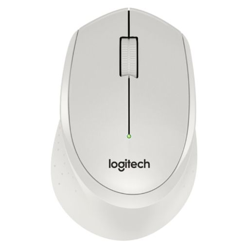 Logitech M330 Wireless Mouse with USB Receiver, Optical, Mute, White - 1