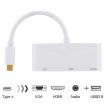 USB 2.0/Audio/VGA/HDMI to USB-C Hub Adapter (White) - 4