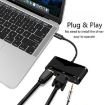 USB 2.0/Audio/VGA/HDMI to USB-C Hub Adapter (White) - 6