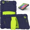 Samsung Galaxy Tab A8.0 2019 Shockproof Case with Holder, Navy/Lime - 2