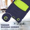 Samsung Galaxy Tab A8.0 2019 Shockproof Case with Holder, Navy/Lime - 6