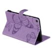 Galaxy Tab A 8.0 Case: Butterfly Pattern, Wallet & Card Slots, Purple - 4