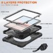 Black Silicone+PC Protective Case w/ Holder & Strap for Surface Go 4/3/2/1 - 5
