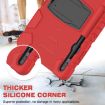 Samsung Galaxy Tab S7+/S7 FE/S8+ 3-Layer Case with Holder (Red/Black) - 6
