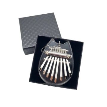 Mini Kalimba 8 Tone Thumb Piano, Random Packaging (Acrylic Chinchilla) - 1