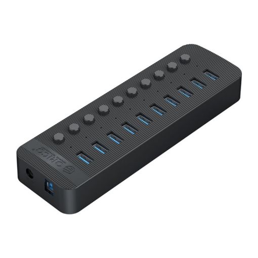 ORICO CT2U3-10AB-BK 10 In 1 USB HUB, Individual Switches, Black - 1