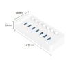 ORICO CT2U3-7AB-WH 7-Port USB HUB with Switches, AU Plug, White - 2