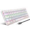 HXSJ L800 61 Keys Bluetooth/Wireless/Wired Mechanical Keyboard White - 1