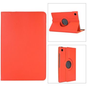 Orange 360 Rotating Leather Case for Samsung Galaxy Tab A8 - 1