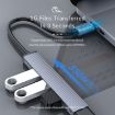 ORICO AH-12F 4 In 1 Type-C to USB 3.0 HUB Docking Station, Grey - 3