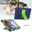 Galaxy Tab A8 10.5 2021 Robot Case, Navy Blue/Yellow Green - 4