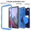 Galaxy Tab A8 10.5 2021 Dual-Color Silicone+PC Case (Navy/Blue) - 3