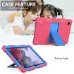 Galaxy Tab A8 10.5 2021 Silicone + PC Case (Rose Red/Blue) - 4