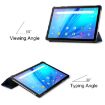 TCL Tab 10s Dark Blue Leather Tablet Case with Folding Holder - 5