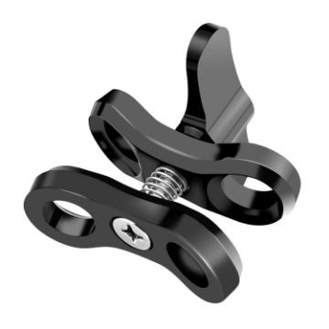 PULUZ Ball Clamp CNC Aluminum Flashlight for Diving Photography (Black) - 1