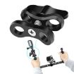 PULUZ Ball Clamp CNC Aluminum Flashlight for Diving Photography (Black) - 5