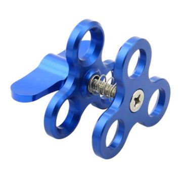 PULUZ Blue Triple Ball Clamp Bracket for Underwater Photography - 1