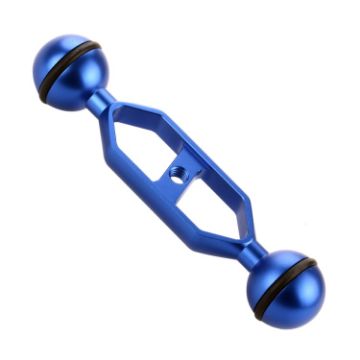 PULUZ 5" Aluminum Alloy Dual Balls Arm, 25mm Ball (Blue) - 1