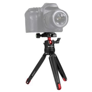 PULUZ Mini Metal Desktop Tripod with 360 Ball Head, 11-21cm Height - 1