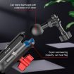 PULUZ CNC Metal Motorcycle Rearview Clamp Magic Arm (Black) - 5