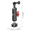 PULUZ CNC Metal Magic Arm Rod Mount for Motorcycle Rearview Clamp - 3