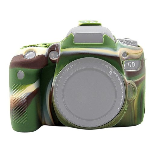 Canon EOS 77D PULUZ Camouflage Silicone Protective Case - 1