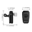 PULUZ Black Motorcycle Windshield Camera Mount Clip Bracket - 3