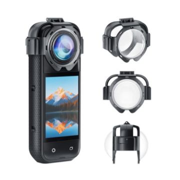 PULUZ Snap-on Tempered Glass Lens Guard for Insta360 X5 (Transparent) - 1