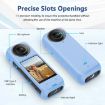 PULUZ Blue Dust-proof Silicone Case for Insta360 X4 Full Body - 4