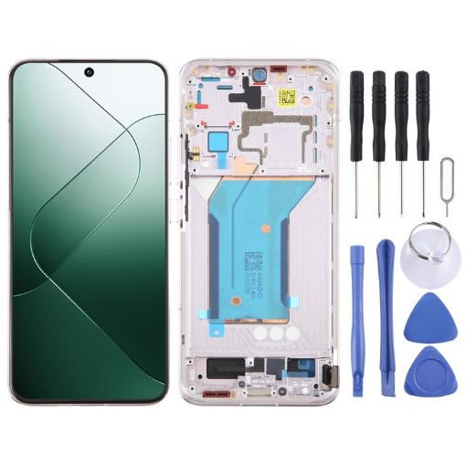 Xiaomi 14 Purple AMOLED Original LCD Screen with Frame Assembly - 1