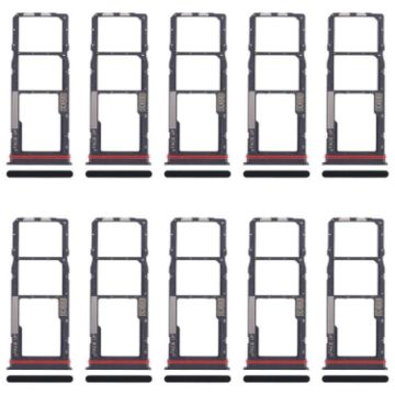 Motorola Moto G04 SIM & Micro SD Card Trays - 10pcs (Black) - 1