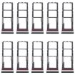 10pcs Original Black SIM & Micro SD Card Trays for Moto G04s - 1