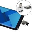 USB-C Male TF Card OTG Adapter with Keychain (Silver Aluminum Alloy) - 1