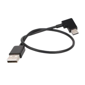 30cm Right Angle USB to USB-C Cable for DJI Drones - 1
