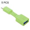 5 PCS USB-C Male to USB 3.0 Female OTG Adapter - Green - 1