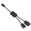 Micro USB OTG Adapter Cable 1 to 2 - 3