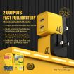WK WP-U128 40W Dual USB-C GaN Charger, US Plug - 2