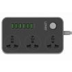 LDNIO SC3604 Multi-function Socket, 6 USB Ports, 2m Cable, UK Plug - 2