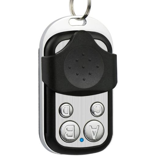 433MHz Wireless Remote Control, Black/Silver, 4 Keys, Learning Code - 1