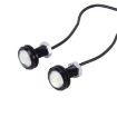 2 PCS 3W Waterproof Eagle Eye LED Vehicle Lights, 60cm Cable, Ice Blue - 2