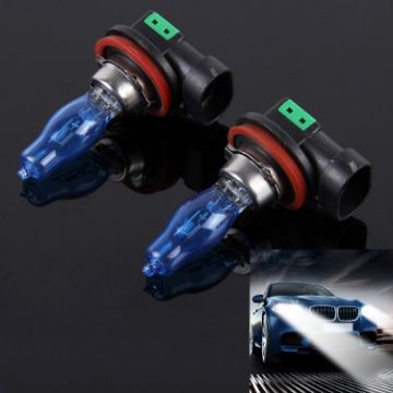 HOD H11 Halogen Bulb, 6000K Super White 12V/100W Headlight Pair - 1