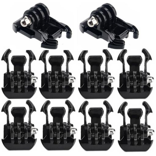 10 PCS ST-06 Strap Mount Buckle for GoPro, Insta360, DJI (Black) - 1
